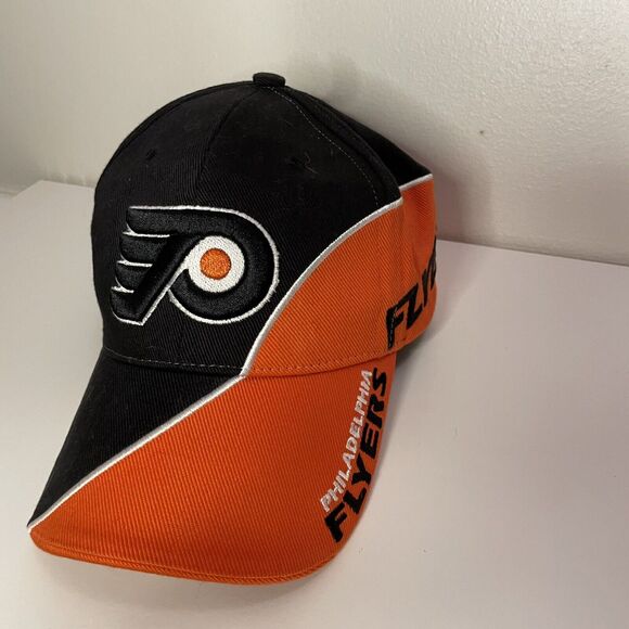 VTG Philadelpha Flyers Adjustable hat big Color Block logo Twins Enterprise 90s - Picture 6 of 13